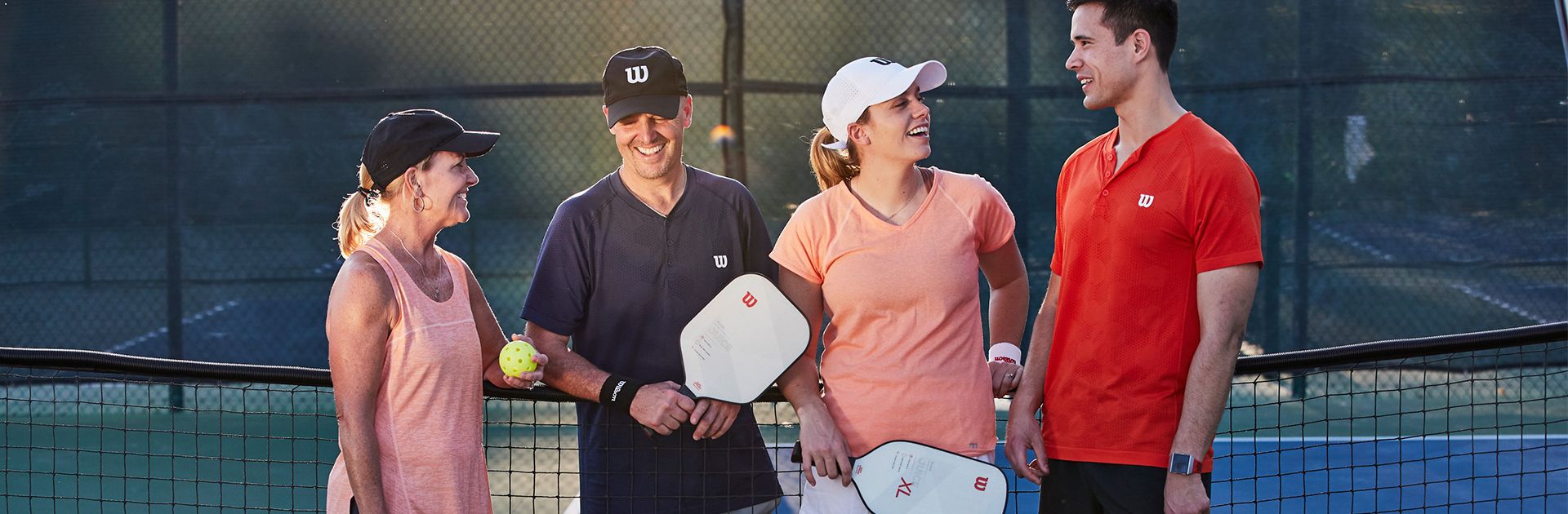 Pickleball players playing pickleball